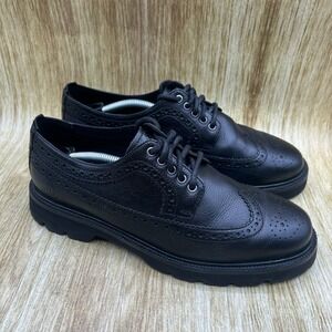 Cole Haan American Classics Men's Size 7 M Black Leather Lug Sole Wingtip Oxford